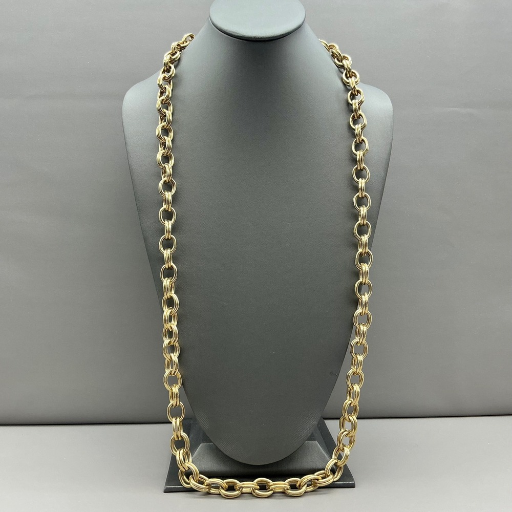 Erwin Pearl Necklace Vintage Designer Costume Jewelry Long Statement Style 28"